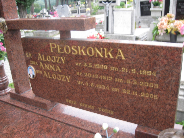 Alojzy Płoskonka 1908 Czernichów - Grobonet - Wyszukiwarka osób pochowanych